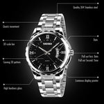 SKMEI 9069 Orologio da polso al quarzo con guscio d'oro impermeabile multifunzionale per attività all'aperto