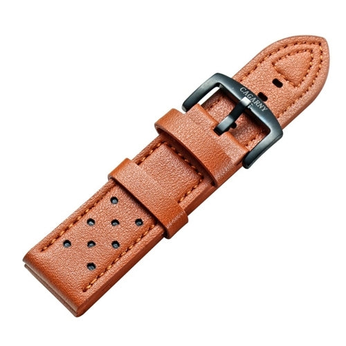 CAGARNY cinturino per orologio semplice alla moda cinturino in pelle con fibbia verde, larghezza: 24 mm