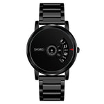 SKMEI 1260 Fashion Creative Pointer 30m Orologio da polso al quarzo impermeabile con cinturino in acciaio inossidabile