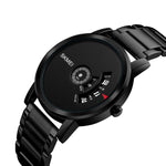 SKMEI 1260 Fashion Creative Pointer 30m Orologio da polso al quarzo impermeabile con cinturino in acciaio inossidabile