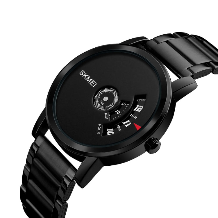 SKMEI 1260 Fashion Creative Pointer 30m Orologio da polso al quarzo impermeabile con cinturino in acciaio inossidabile