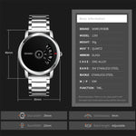 SKMEI 1260 Fashion Creative Pointer 30m Orologio da polso al quarzo impermeabile con cinturino in acciaio inossidabile