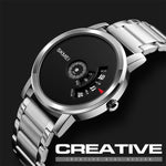 SKMEI 1260 Fashion Creative Pointer 30m Orologio da polso al quarzo impermeabile con cinturino in acciaio inossidabile