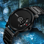 SKMEI 1260 Fashion Creative Pointer 30m Orologio da polso al quarzo impermeabile con cinturino in acciaio inossidabile
