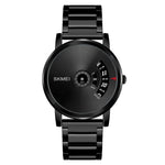 SKMEI 1260 Fashion Creative Pointer 30m Orologio da polso al quarzo impermeabile con cinturino in acciaio inossidabile