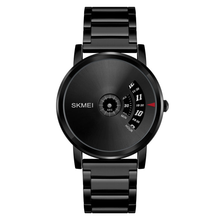 SKMEI 1260 Fashion Creative Pointer 30m Orologio da polso al quarzo impermeabile con cinturino in acciaio inossidabile