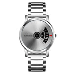 SKMEI 1260 Fashion Creative Pointer 30m Orologio da polso al quarzo impermeabile con cinturino in acciaio inossidabile