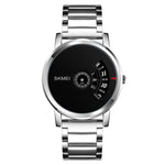 SKMEI 1260 Fashion Creative Pointer 30m Orologio da polso al quarzo impermeabile con cinturino in acciaio inossidabile