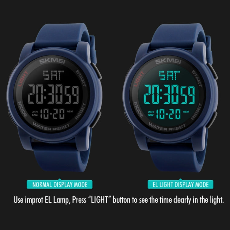 SKMEI 1257 Orologio da polso sportivo da uomo alla moda da esterno impermeabile da 50 m