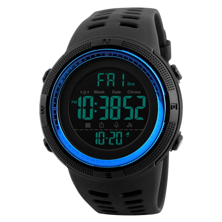 SKMEI 1251 Orologio digitale da uomo alla moda da esterno impermeabile da 50 m con cinturino in PU