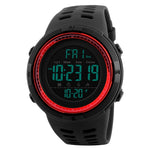 SKMEI 1251 Orologio digitale da uomo alla moda da esterno impermeabile da 50 m con cinturino in PU