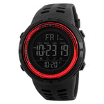 SKMEI 1251 Orologio digitale da uomo alla moda da esterno impermeabile da 50 m con cinturino in PU