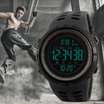 SKMEI 1251 Orologio digitale da uomo alla moda da esterno impermeabile da 50 m con cinturino in PU