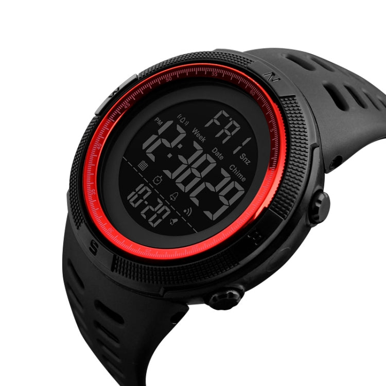 SKMEI 1251 Orologio digitale da uomo alla moda da esterno impermeabile da 50 m con cinturino in PU