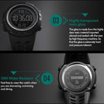 SKMEI 1251 Orologio digitale da uomo alla moda da esterno impermeabile da 50 m con cinturino in PU