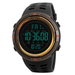 SKMEI 1251 Orologio digitale da uomo alla moda da esterno impermeabile da 50 m con cinturino in PU