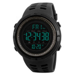 SKMEI 1251 Orologio digitale da uomo alla moda da esterno impermeabile da 50 m con cinturino in PU