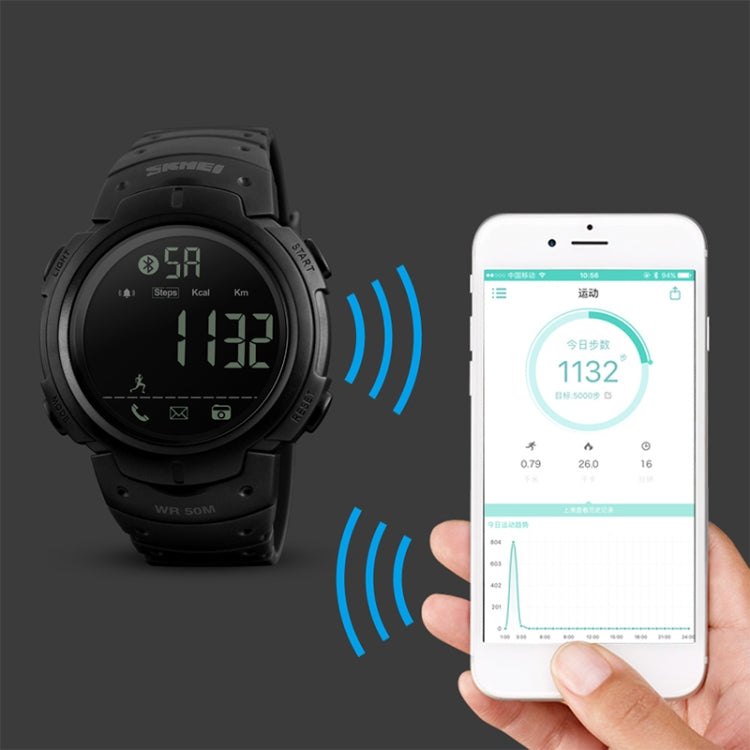 SKMEI 1301 Multifunzione 50m Impermeabile Sportivo Bluetooth Smart Watch, Compatibile con Sistema Android e iOS