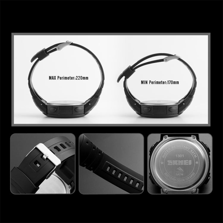 SKMEI 1301 Multifunzione 50m Impermeabile Sportivo Bluetooth Smart Watch, Compatibile con Sistema Android e iOS