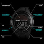 SKMEI 1405 Fashion Solar Power Outdoor Sports Watch Orologio digitale da uomo impermeabile multifunzionale da 50 m