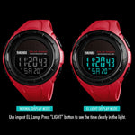 SKMEI 1405 Fashion Solar Power Outdoor Sports Watch Orologio digitale da uomo impermeabile multifunzionale da 50 m
