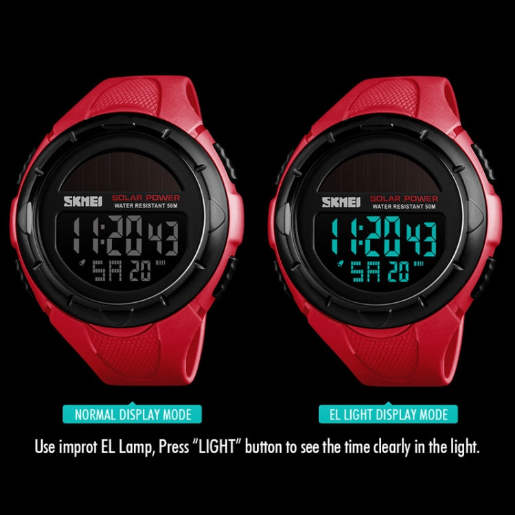 SKMEI 1405 Fashion Solar Power Outdoor Sports Watch Orologio digitale da uomo impermeabile multifunzionale da 50 m