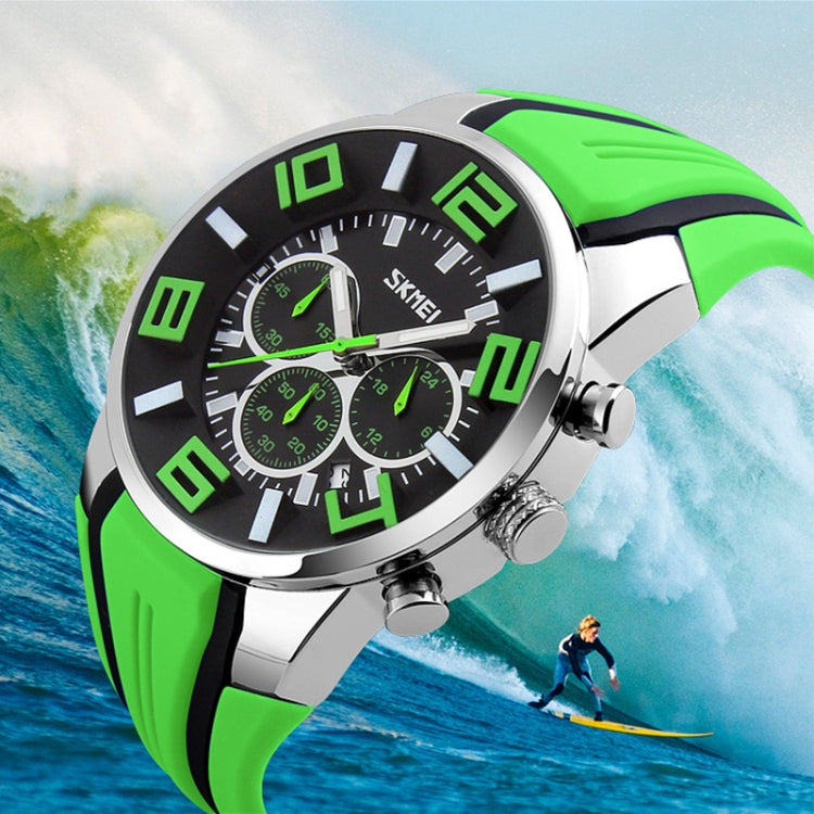 SKMEI 9128 Orologio da polso sportivo multifunzionale 3D con quadrante grande e orologio al quarzo impermeabile da 30 m