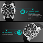 SKMEI 9128 Orologio da polso sportivo multifunzionale 3D con quadrante grande e orologio al quarzo impermeabile da 30 m