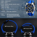 SKMEI 9128 Orologio da polso sportivo multifunzionale 3D con quadrante grande e orologio al quarzo impermeabile da 30 m