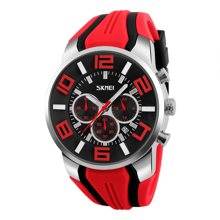 SKMEI 9128 Orologio da polso sportivo multifunzionale 3D con quadrante grande e orologio al quarzo impermeabile da 30 m