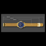 SKMEI 9166 Fashion Men Business Watch 30m Orologio da polso al quarzo in metallo impermeabile