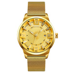 SKMEI 9166 Fashion Men Business Watch 30m Orologio da polso al quarzo in metallo impermeabile