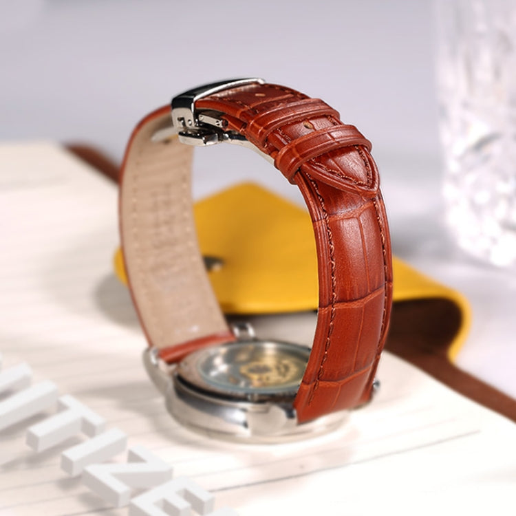 Cinturino per orologio in pelle di vitello staccabile, specifica: 21 mm