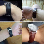 Cinturino in pelle staccabile per orologio in pelle di vitello, specifica: 22 mm