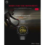 EX18 Smart Sports Watch FSTN Schermo intero Quadrante luminoso Cinturino in TPU ad alta resistenza, Conteggio passi di supporto / Calorie bruciate / Calendario Data / Bluetooth 4.0 / Promemoria chiamata in arrivo / Promemoria batteria scarica