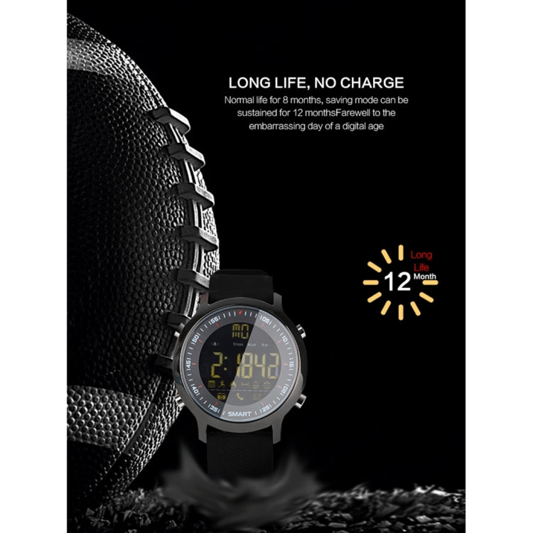 EX18 Smart Sports Watch FSTN Schermo intero Quadrante luminoso Cinturino in TPU ad alta resistenza, Conteggio passi di supporto / Calorie bruciate / Calendario Data / Bluetooth 4.0 / Promemoria chiamata in arrivo / Promemoria batteria scarica