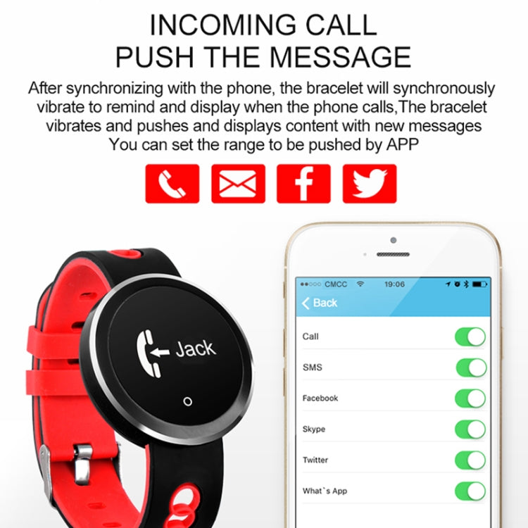 Q7 Display OLED HD da 0,95 pollici Braccialetto intelligente Bluetooth, impermeabile IP68, contapassi di supporto / promemoria sedentarietà / cardiofrequenzimetro / monitor del sonno, compatibile con telefoni Android e iOS