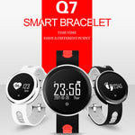 Q7 Display OLED HD da 0,95 pollici Braccialetto intelligente Bluetooth, impermeabile IP68, contapassi di supporto / promemoria sedentarietà / cardiofrequenzimetro / monitor del sonno, compatibile con telefoni Android e iOS