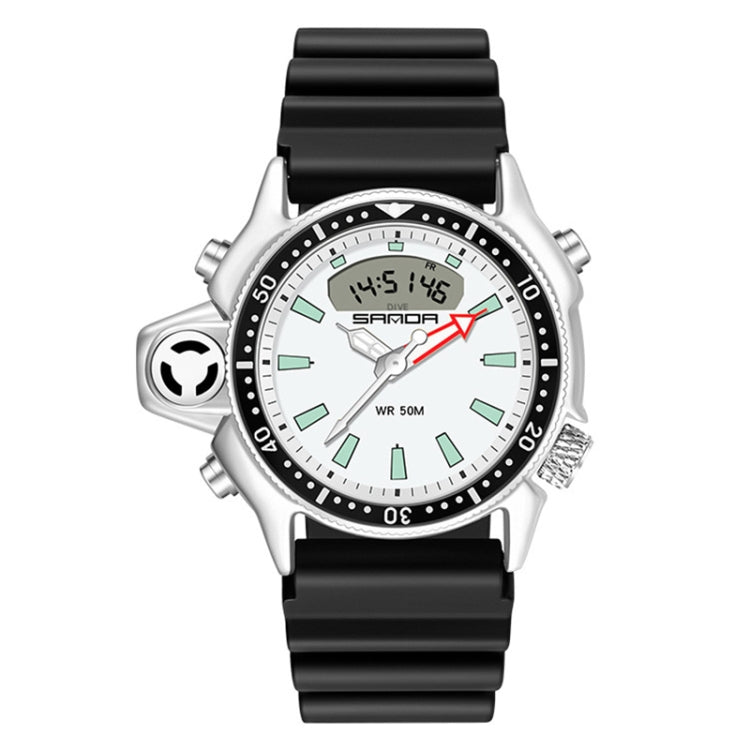Orologio da polso digitale impermeabile SANDA 3008 da uomo multifunzionale per sport all'aria aperta nottilucenti da 50 m