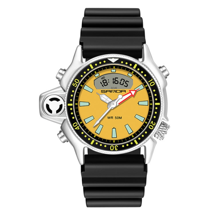 Orologio da polso digitale impermeabile SANDA 3008 da uomo multifunzionale per sport all'aria aperta nottilucenti da 50 m