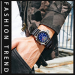 Orologio da polso digitale impermeabile SANDA 3008 da uomo multifunzionale per sport all'aria aperta nottilucenti da 50 m