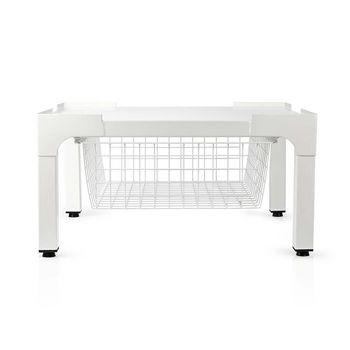 Stand for Washing Machine & Dryer | Wire basketball | 200kg | White