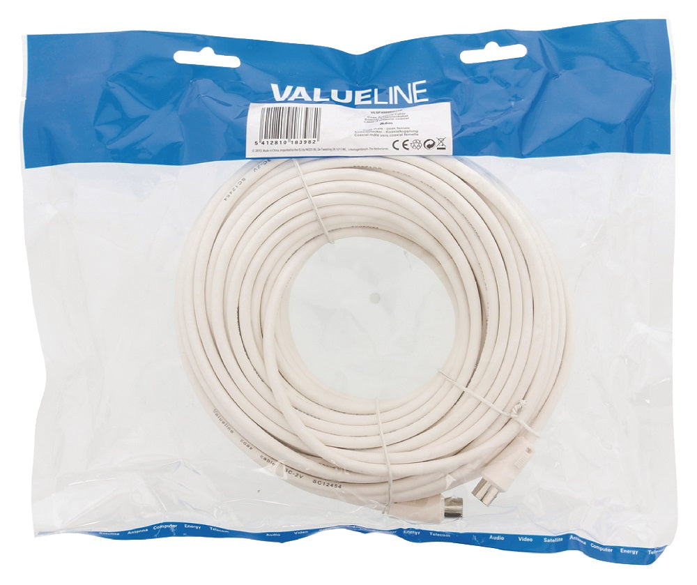 Cavo coassiale Coax (IEC) Dritto maschio - femmina  25m bianco VLSP40000W250 5412810183982 WB1030