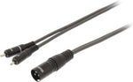 Cavo audio stereo XLR 3 pin maschio - 2x RCA maschio 10m Sweex