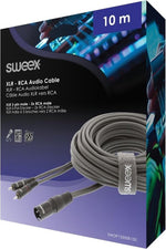 Cavo audio stereo XLR 3 pin maschio - 2x RCA maschio 10m Sweex 6017439579582 SWOP15200E100  WB1095