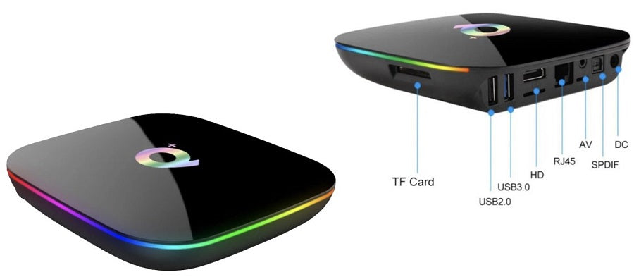 TV Box Android 10.0 Q PLUS 4gb RAM 64gb ROM con telecomando FO-Y7 WB112