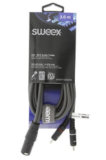 Cavo Stereo XLR 3p (M) - 2x RCA Maschio 3m Grigio Scuro SWOP15200E30 8717534024229 WB1200