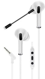 Cuffie auricolari da gioco con microfono AKZ-D10 bianche