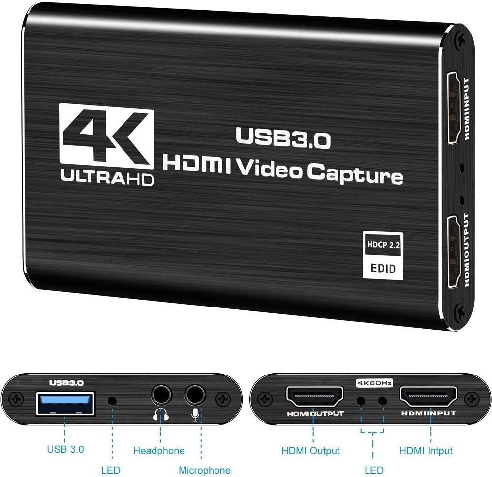 Scheda di acquisizione video 4K Sn Record HDMI USB3.0 1080P 60FPS   WB1380 8053323552338