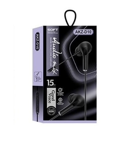 Cuffie auricolari da gioco con microfono AKZ-D10 nere 0305541800103 WB1463